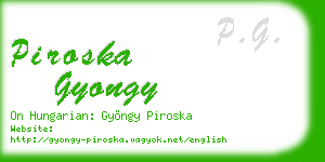piroska gyongy business card