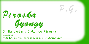 piroska gyongy business card